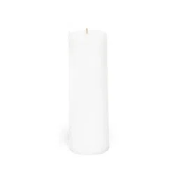 Home4U White Wax 7.5 cm Pillar Candle - Set of 1-image-18