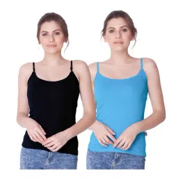 Dollar Missy Black & Blue Camisole Pack of - 2-image-10