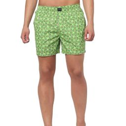 Jack & Jones Green Printed Boxers-image-35
