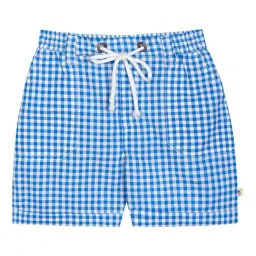 Budding Bees Boys Blue Checks Shorts-image-25