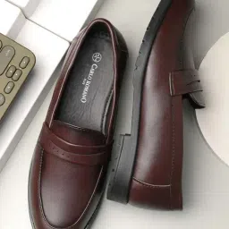 Carlo Romano Men's Brown Formal Loafers-image-29