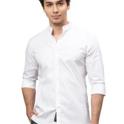 Being Human White Cotton Slim Fit Shirts-picture-15