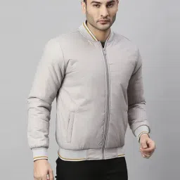 Dennis Lingo Grey Regular Fit Bomber Jackets-image-74