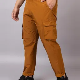 YHA Men Tan Polyester Track Pants-image-49