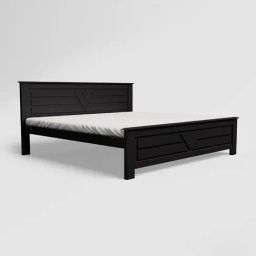 Godrej Interio Sketch Black Rubberwood King Size Bed-image-37