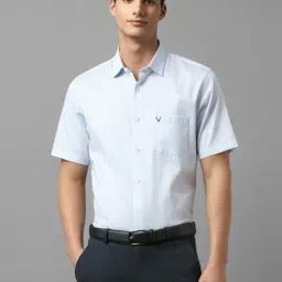 Allen Solly Cloud Blue Cotton Slim Fit Printed Shirt-picture-40