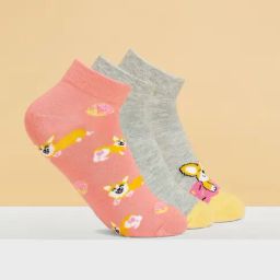 Honey by Pantaloons Multicolor Cotton Multi Design Socks Pack of 3-image-3