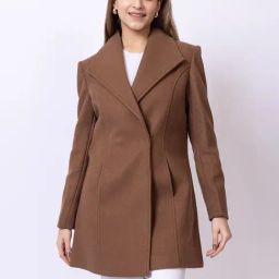Club York Light Brown Solid Full Sleeves Coat-image-20