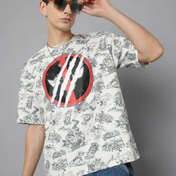 Free Authority Off White Cotton Oversized Printed T-Shirt-image-74