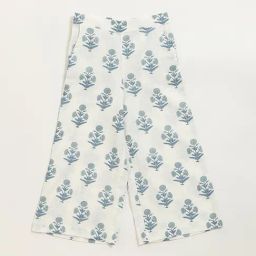 Utsa Kids by Westside Blue Floral Printed Palazzos-image-72