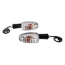 Uno Minda TD-5043C with M10 Bolt Natural Lens Blinker Lamp Assembly for Bajaj Platina Rear LH/RH-image-81