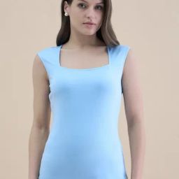 Powersutra Blue Regular Fit Tank Top-image-82