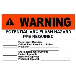 PANDUIT Pre Printed Labels LABEL, WARNING, 5 X 3.5IN, PK5, PVS0305W2101Y-9