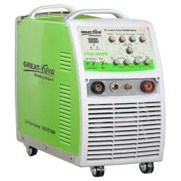 Great Yuva 310-400 A Current Rating Three Phase IGBT Based DC Pulse TIG Welding Machine, YTIG-400PR With Trolley and Water Cooling Unit image 1