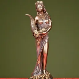 Ekaa Handicrafts Multicolour Bonded Bronze Good Luck Fortune Tykhe Statue-picture-27