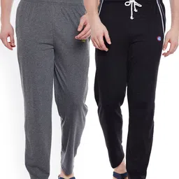 VIMAL Men Pack of 2 Solid Cotton Lounge Pants-image-73