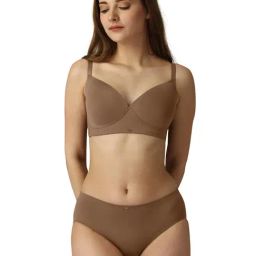 Soie Brown Non-Wired Padded Bra & Panty Set-28