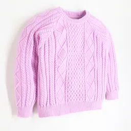 Cherry Crumble Unisex Cable Knit Pullover-image-15