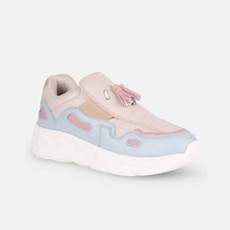 iD&U Women Colourblocked Leather Sneakers with Tassels-image-51