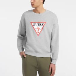 Guess Jeans Grey Cotton Relaxed Fit Printed Sweatshirt-image-27