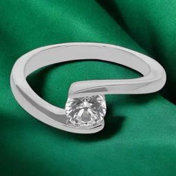 crash.club By CKC Sterling Silver Tension-Set Cubic Zirconia Ring-image-90