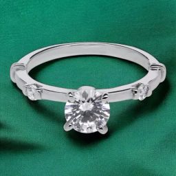 crash.club By CKC Sterling Silver Cubic Zirconia Solitaire Accent Ring-image-82