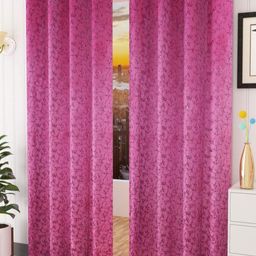 Galaxy Home Decor Pink Set of 2 Room Darkening Window Curtain-image-43