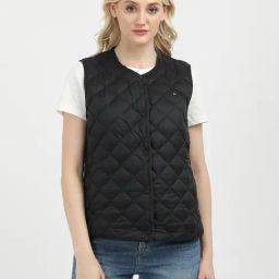 TOMMY HILFIGER Black Regular Fit Quilted Jacket-picture-42