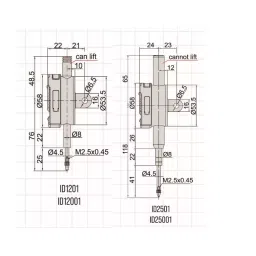 KENCY Digital Dial Gauge Standard 0-25.4 mm Range  Least Count 0.001 mm Range, ID25001 image 2