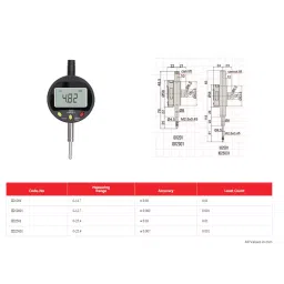 KENCY Digital Dial Gauge Standard 0-25.4 mm Range  Least Count 0.001 mm Range, ID25001 image 3
