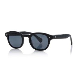 Shisen Fox Black Round Unisex Sunglasses-image-81