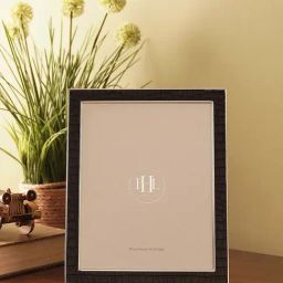 Pure Home and Living Silver Croco Faux Leather Photo Frame - Large-image-40