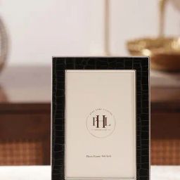 Pure Home and Living Silver Croco Faux Leather Photo Frame - Small-image-71