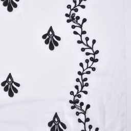 Dupatta Bazaar White & Black Embroidered Dupatta image 3