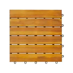 Kayra Decor 12x12 inch Teak Wood Water Resistant Deck Tiles with Interlocking AGT02 (Pack of 8)-image-94