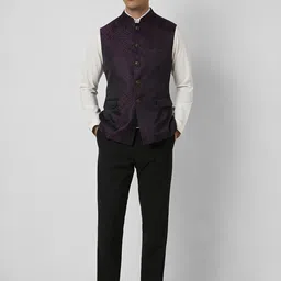 Van Heusen Printed Polyester Nehru Jacket image 3