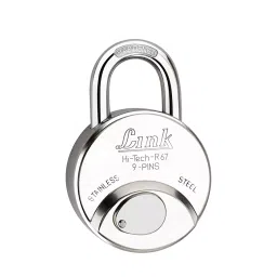 Link 67 mm Stainless Steel Nickle Plated Finish 3 Keys Padlock-0