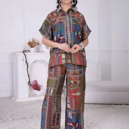 BulBul Printed Top With Palazzos Co-Ords-picture-15