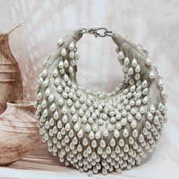 Adwita Bucket Handheld Bag with Tasselled-53