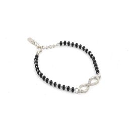 Paavni Girls 925 Sterling Silver Artificial Stones Studded & Beaded Link Bracelet-image-15