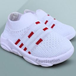 FootStation Kids White Slip-On Sneakers-image-101