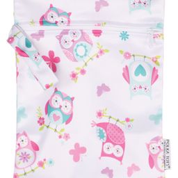 POLKA TOTS Waterproof & Reusable Wet Dry  Diaper Bag with Zipper for Travel Toiletries (20 x 25 CM Owl)-image-14
