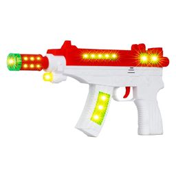 WISHKEY Vibrating Laser Gun Toy with Muzzle Movement - White-18