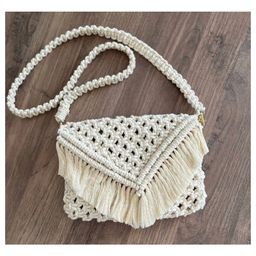 Alaaya Decor macarme sling bag- White-image-20