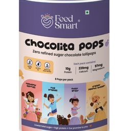 Feed Smart Chocolita Pops | Healthy Lollipop | Creamy Peanut Butter, Rice Krispies, Plain Chocolita, Nutty Gritty Flavours | No Palm Oil | High Protein | 8 Pcs-image-56