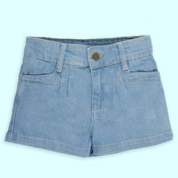 Kiddopanti Denim Solid Shorts - Light Blue-image-32