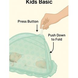 KIDS BASIC Baby Mosquito Net Large- Blue image 4