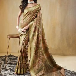 RACHNA Floral Zari Pure Silk Patola Saree-image-67