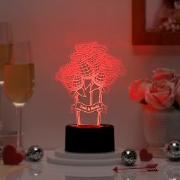 Romantic Roses Personalized LED Lamp With Black Base-image-27