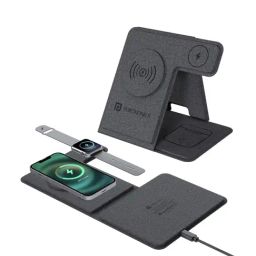 Portronics Freedom Fold 3 15W 3 in 1 Foldable MagSafe Compatible Wireless Charger (Black)-40